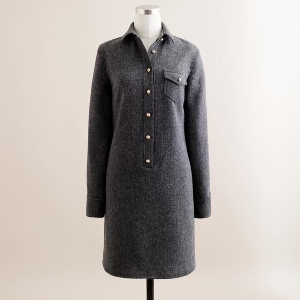 J. Crew Dark Gray Long Sleeve dress